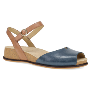 Cass Blue/Tan Leather